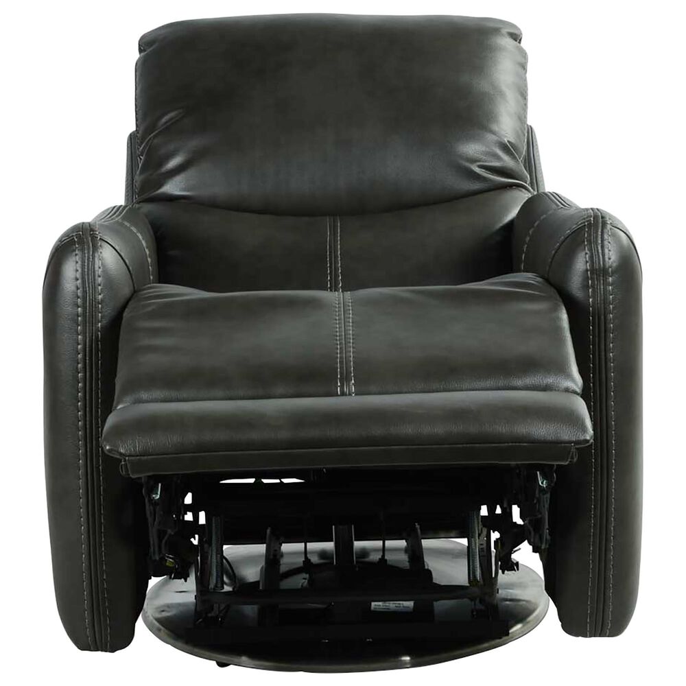 Steve Silver Athens Triple Power Swivel Recliner in Charcoal, , large