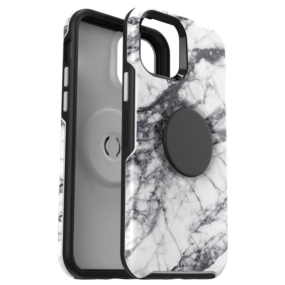 Otterbox Otter + Pop Symmetry Case With Popgrip For Apple iPhone 12 / 12 Pro in White Marble, , large