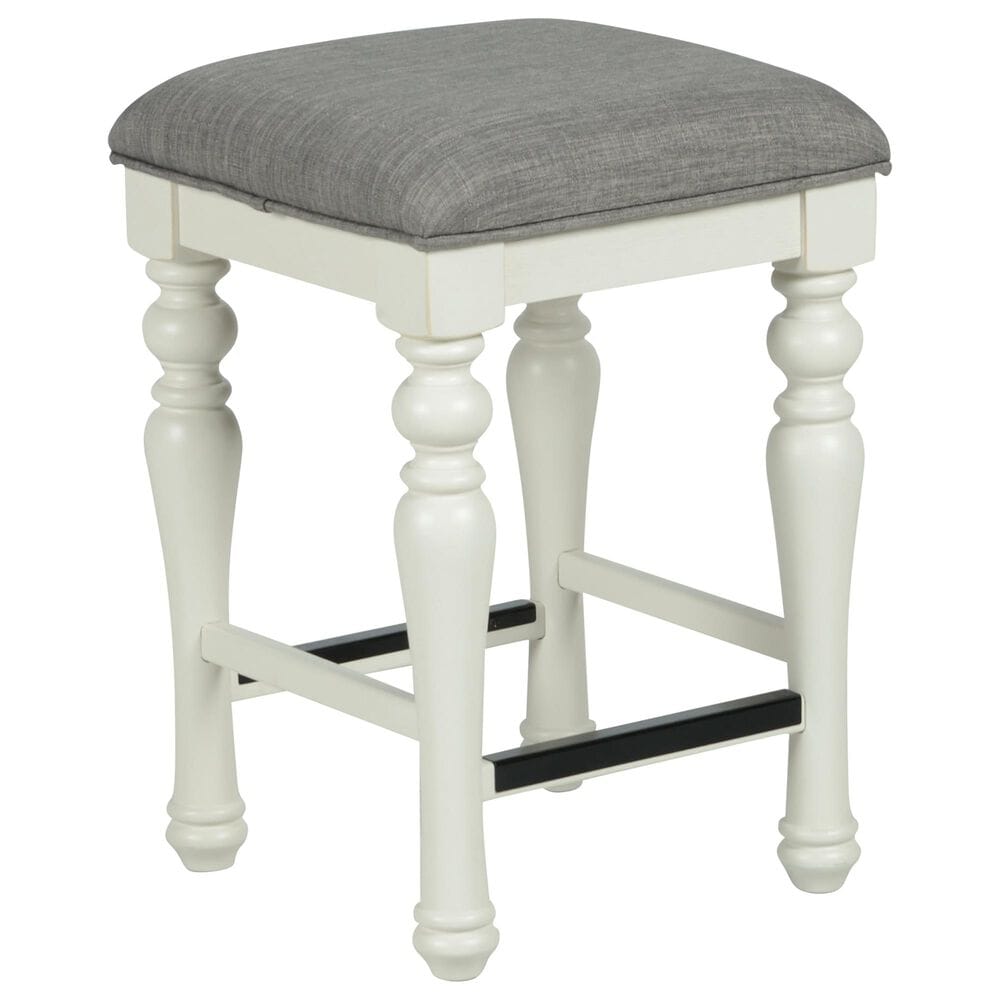Steve Silver Jackson Sofa Bar with 3 Stool in White and Oak, , large