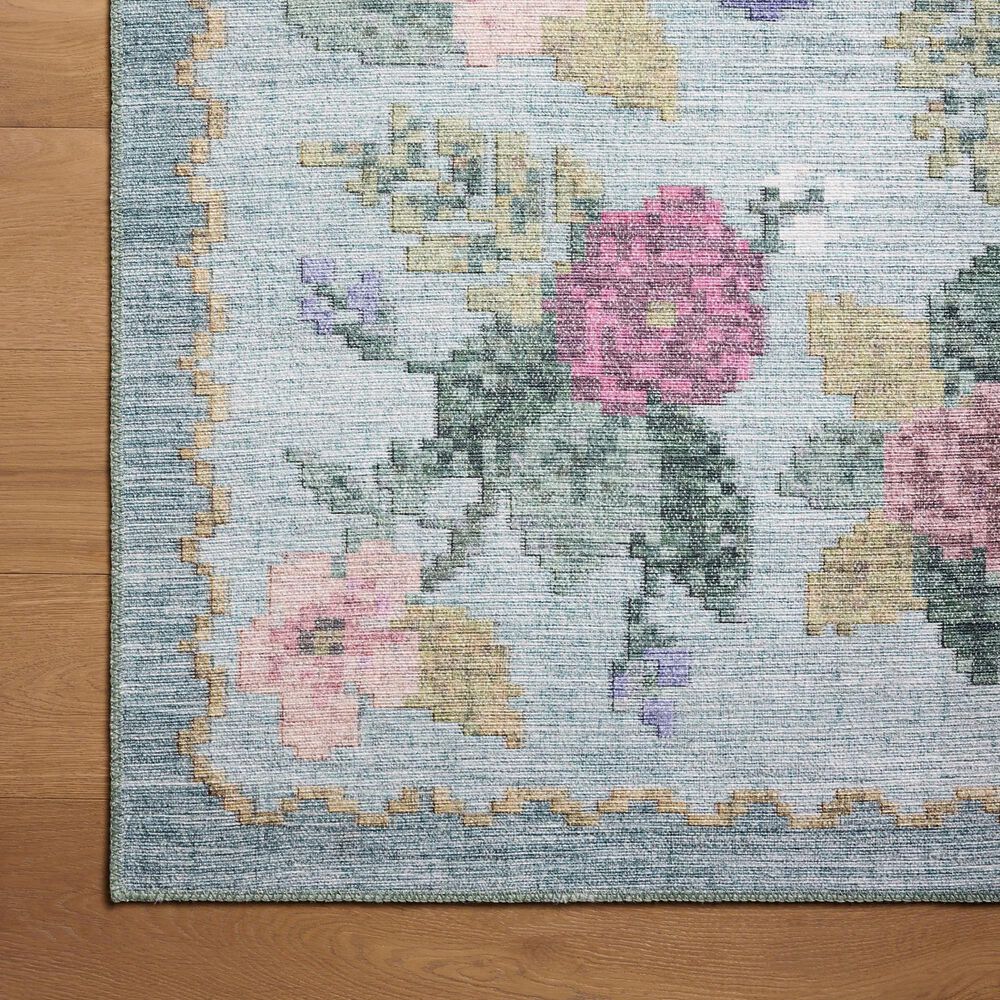 Rifle Paper Co Rosa Antique Rose 2&#39;3&quot; x 3&#39;9&quot; Sky Area Rug, , large