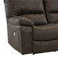 Ashley Leesworth Power Reclining Sofa in Dark Brown, , large