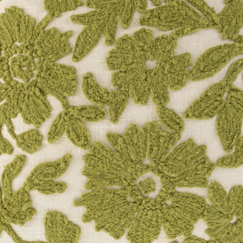 RIZZY 20" Square Throw Pillow in Natural and Green, , large