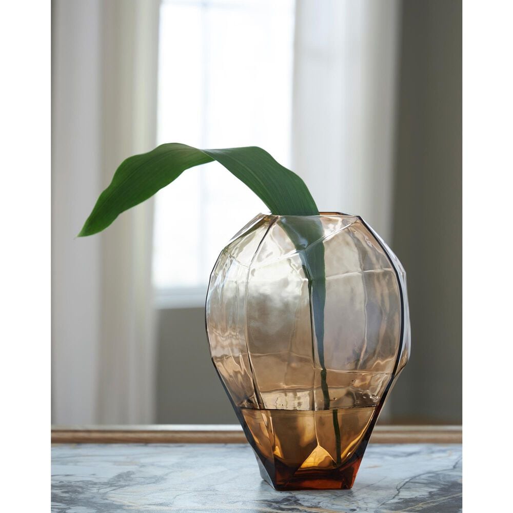 Ashley Ewart 10" Vase in Light Brown, , large