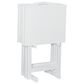 Linon Home Decor Lisbon Folding TV Tray Table Set with Stand in White (Set of 4), , large