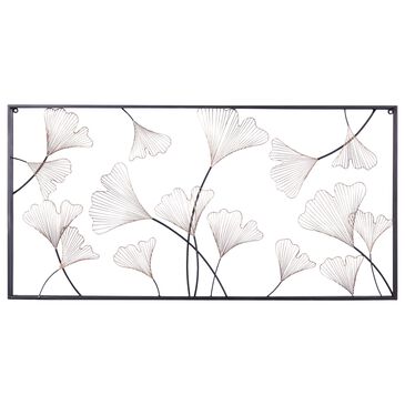 Maple and Jade 24" x 48" Leaves Wall Decor in Gold and Black, , large