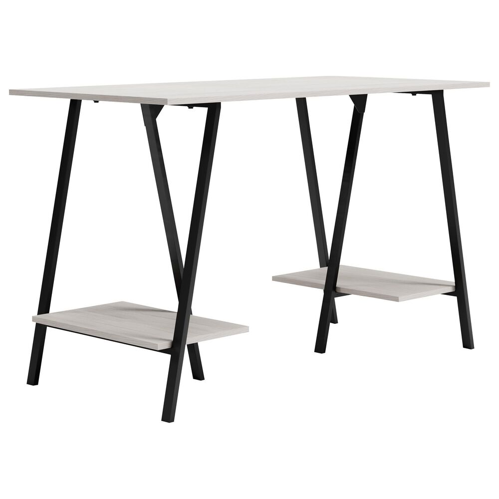 Ashley Bayflynn 2-Shelf Desk in White and Black, , large