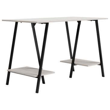Ashley Bayflynn 2-Shelf Desk in White and Black, , large