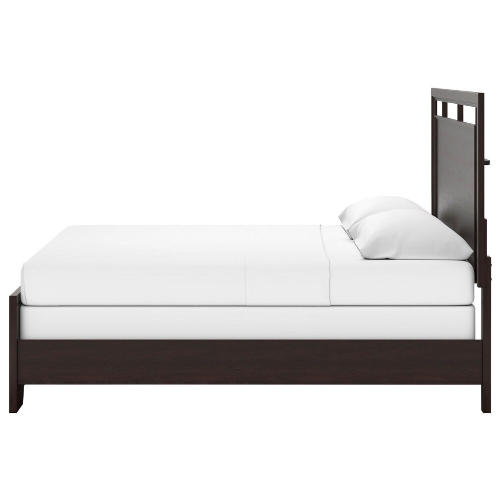 Ashley Covetown King Bed in Dark Brown, , large