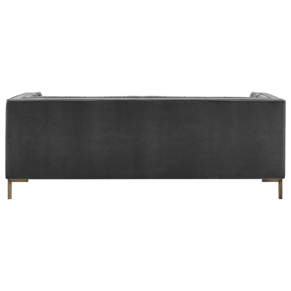 37B Isaac Channel Stitched Stationary Sofa in Moonlight Gray Velvet, , large