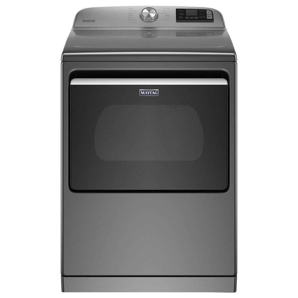 Maytag 5.3 Cu. Ft. Top Load Washer and 7.4 Cu. Ft. Electric Dryer Laundry Pair in Metallic Slate, , large