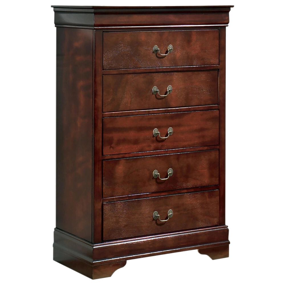 Ashley Alisdair 5-Drawer Chest in Reddish Brown, , large
