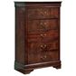 Ashley Alisdair 5-Drawer Chest in Reddish Brown, , large
