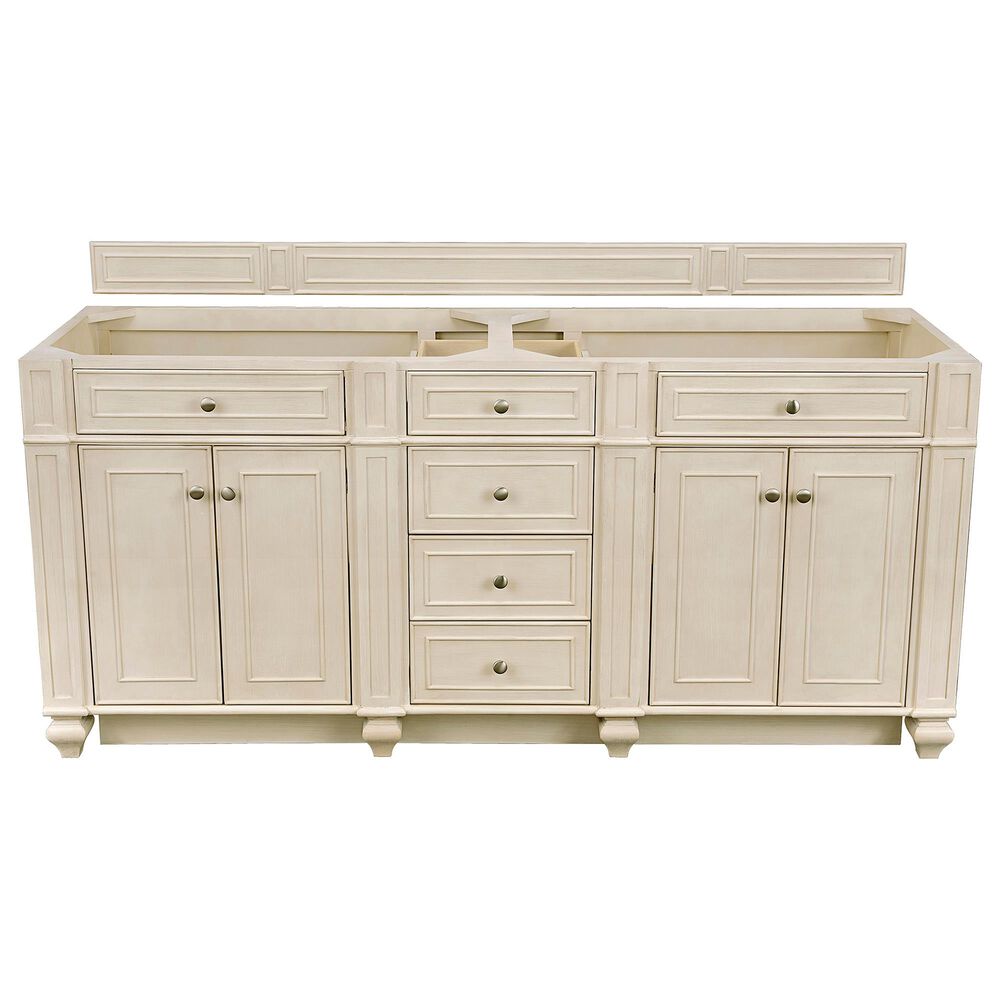James Martin Bristol 72" Double Bathroom Vanity Cabinet in Vintage Vanilla, , large