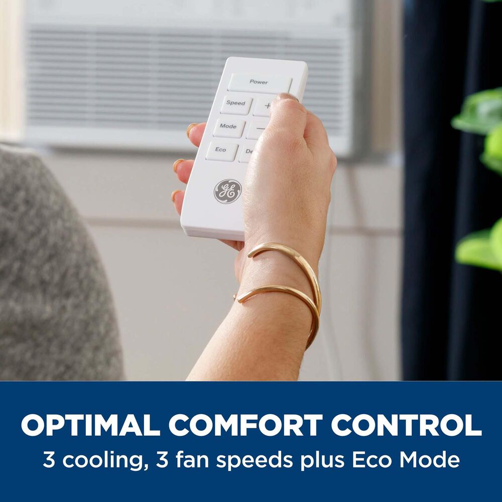 GE Appliances 12000 BTU Smart Electronic Window Air Conditioner with Eco Mode in White, , large