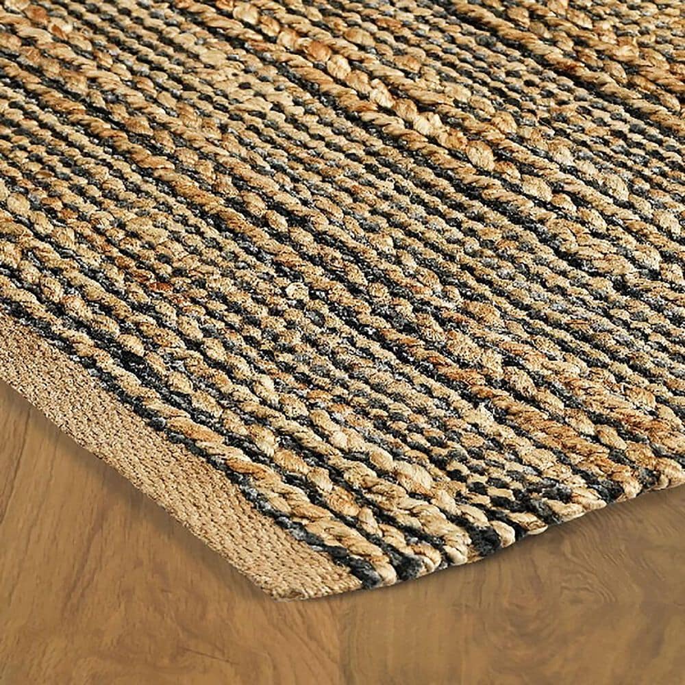 L&amp;R Resources Natural Fiber Braided 2&#39;6&quot; x 7&#39;9&quot; Gray Runner, , large