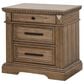 Lifestyle 3 Drawer Nightstand in Brown, , large