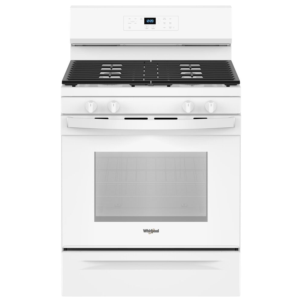 Whirlpool 5 Cu. Ft. Freestanding Gas Range with No Preheat Mode in White, , large