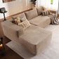 HOMLUX 104" Cloud Sectional Couch Upholstered Modular Sofa with Left L-Shape Chaise, Corduroy Fabric in Camel, , large