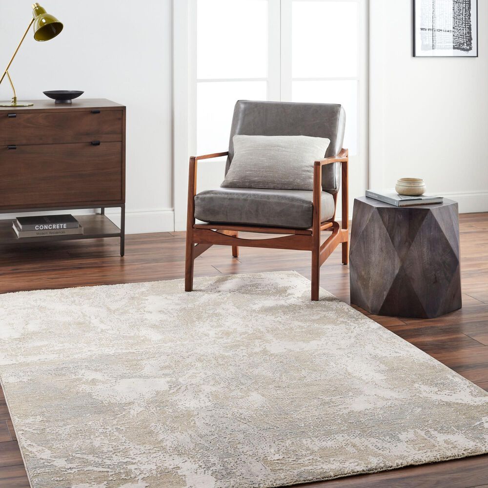 Surya Brunswick Taupe, Blue, Light Slate, Cream, Gray and Olive 10&#39; x 13&#39;11&quot; Area Rug, , large