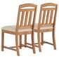 Linon Home Decor Wilmer Side Chair with Beige Upholstery in Brown (Set of 2), , large