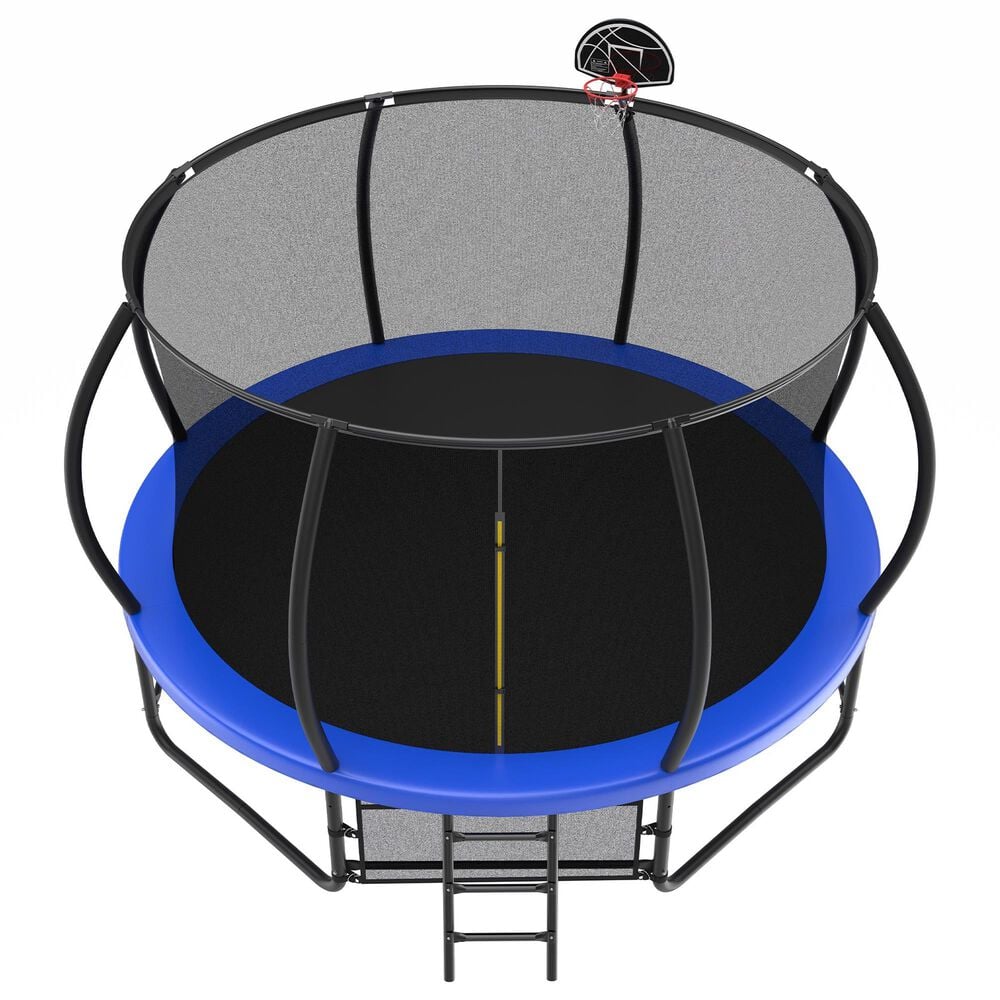 HOMLUX 14' Outdoor Trampoline in Blue, , large
