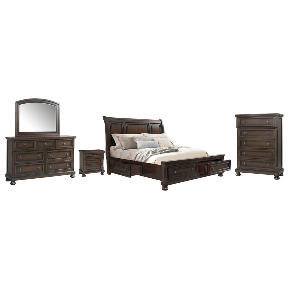 Mayberry Hill Kingston 5-Piece Queen Bedroom Set in Rich Walnut, , large