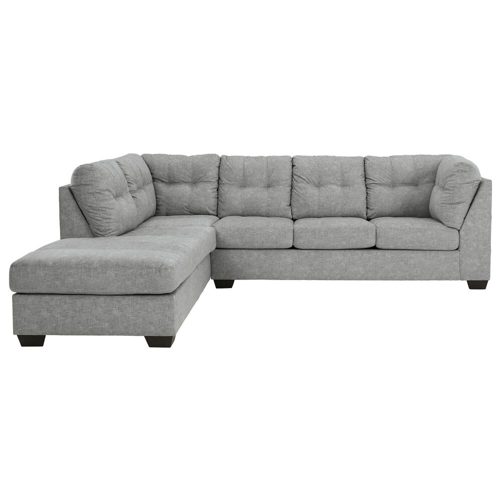 Signature Design by Ashley Falkirk 2-Piece Left Facing Sleeper Sectional with Chaise in Steel, , large