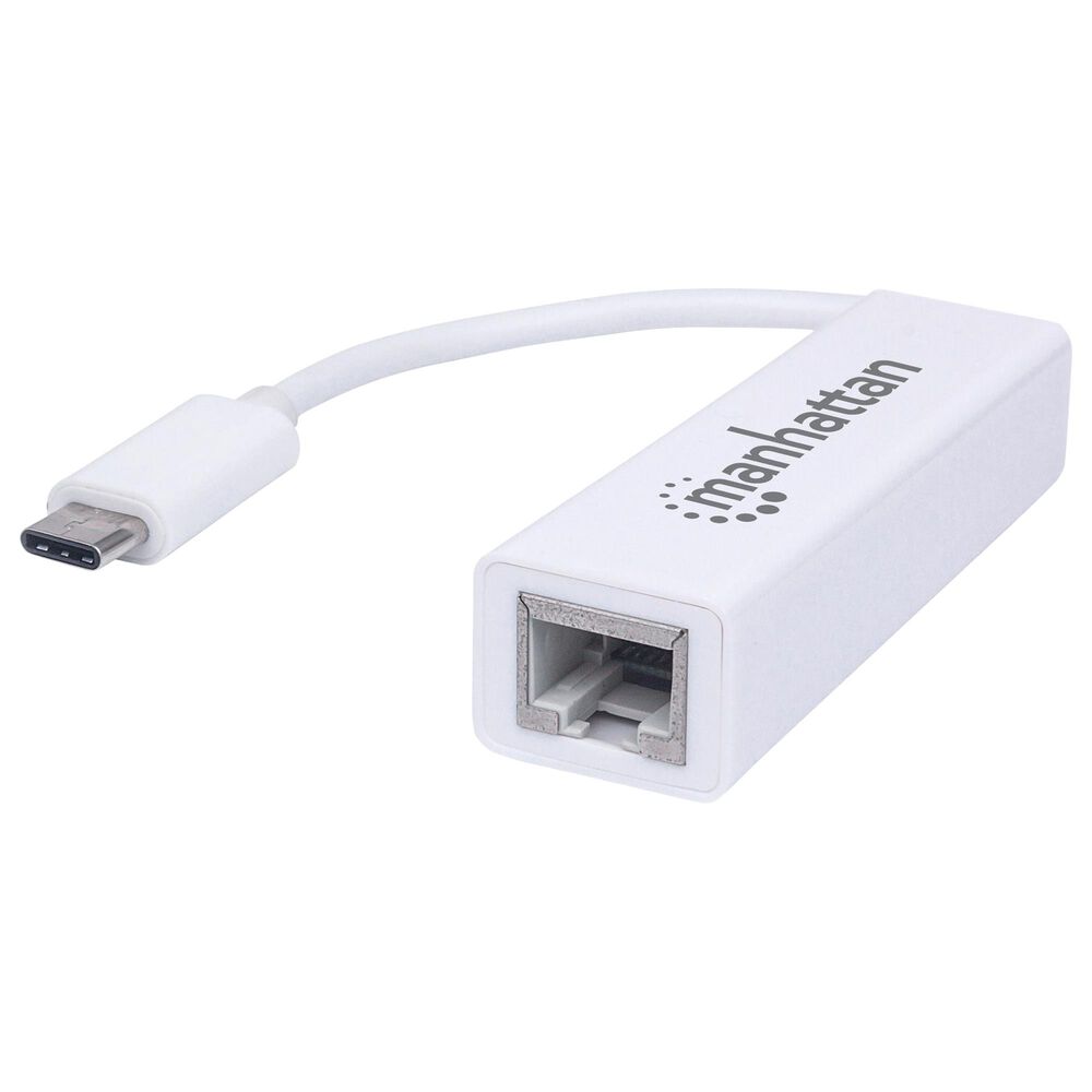 Manhattan Type-C to Gigabit Network Adapter in White, , large