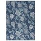 Nourison Garden Oasis GOA03 Navy 6" x 9" Indoor/Outdoor Area Rug, , large