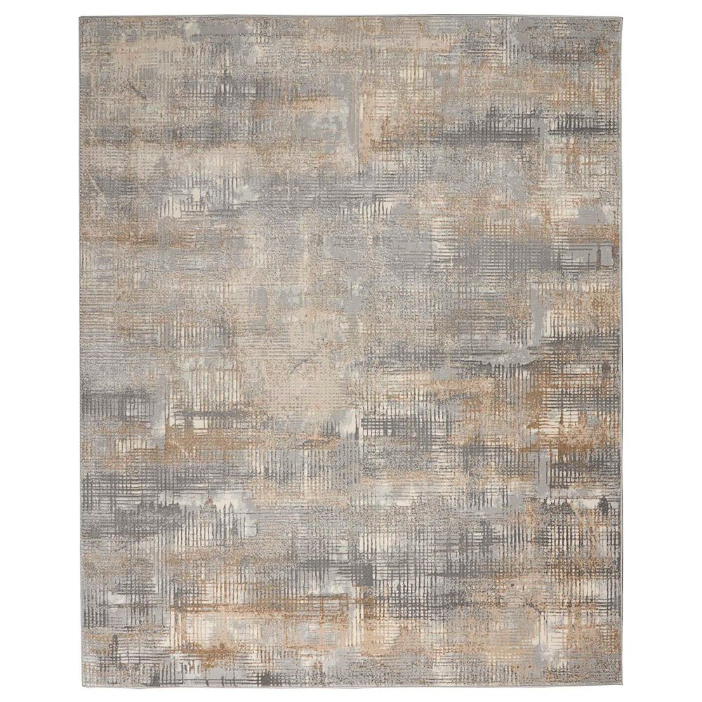 Nourison Rush CK951 8" x 10" Grey and Beige Area Rug, , large