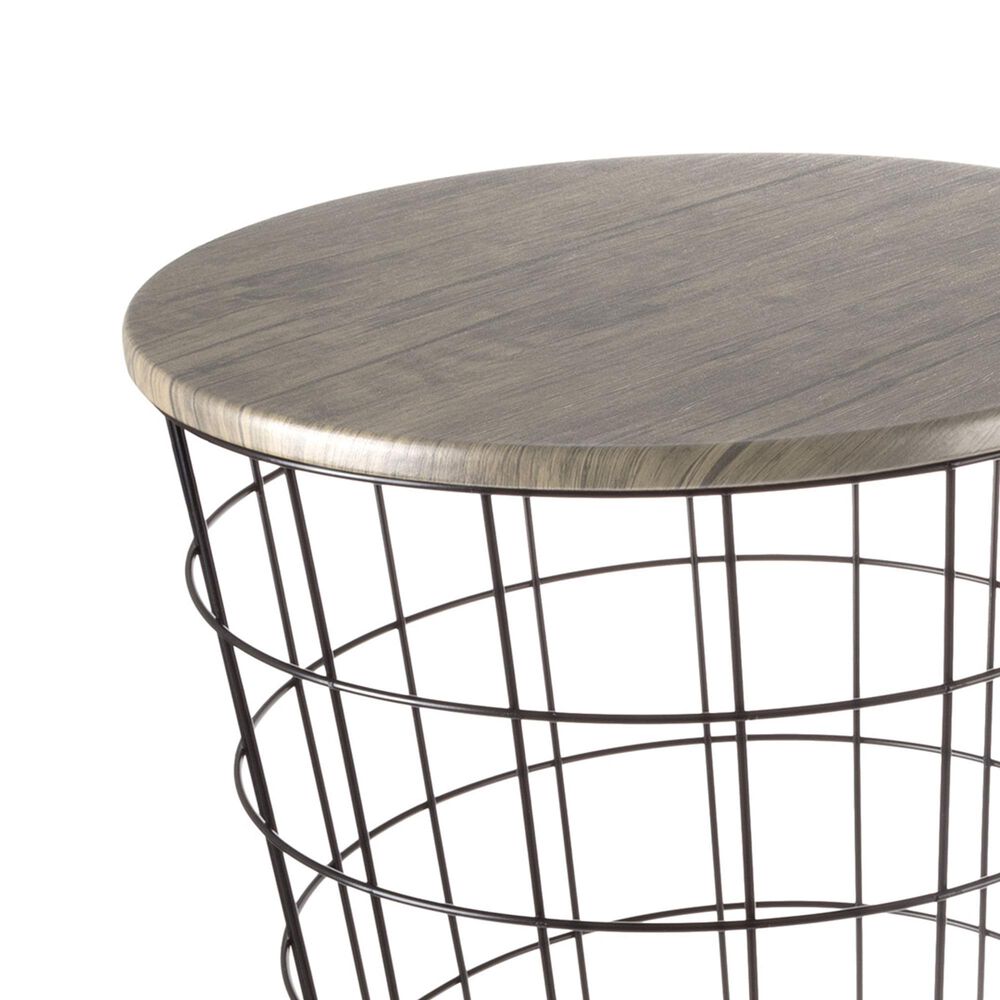 Timberlake Lavish Home 2-Piece Round Nesting Tables in Gray, , large