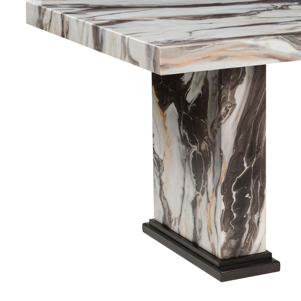 Ashley Jeshina Dining Table in Dark Brown and Beige - Table Only, , large