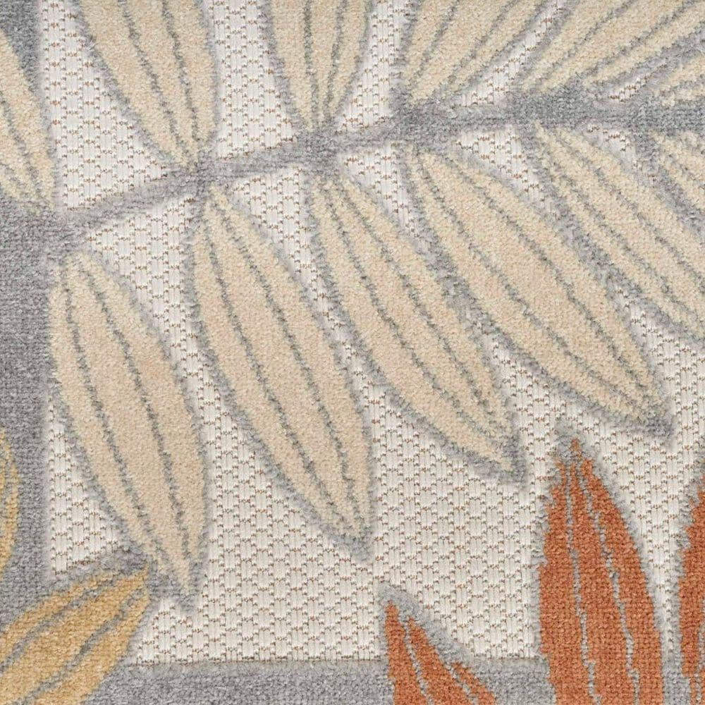 Nourison Aloha 3&#39;6&quot; x 5&#39;6&quot; Blue and Mocha Indoor/Outdoor Area Rug, , large
