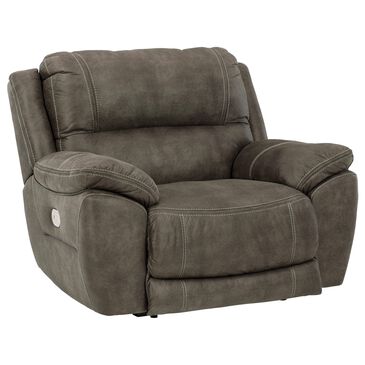 Signature Design by Ashley Cranedall Wide Seat Power Recliner in Quarry, , large
