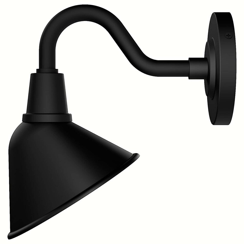 Hunter Cassius 1-Light Outdoor Small Wall Light in Matte Black, , large