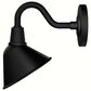 Hunter Cassius 1-Light Outdoor Small Wall Light in Matte Black, , large