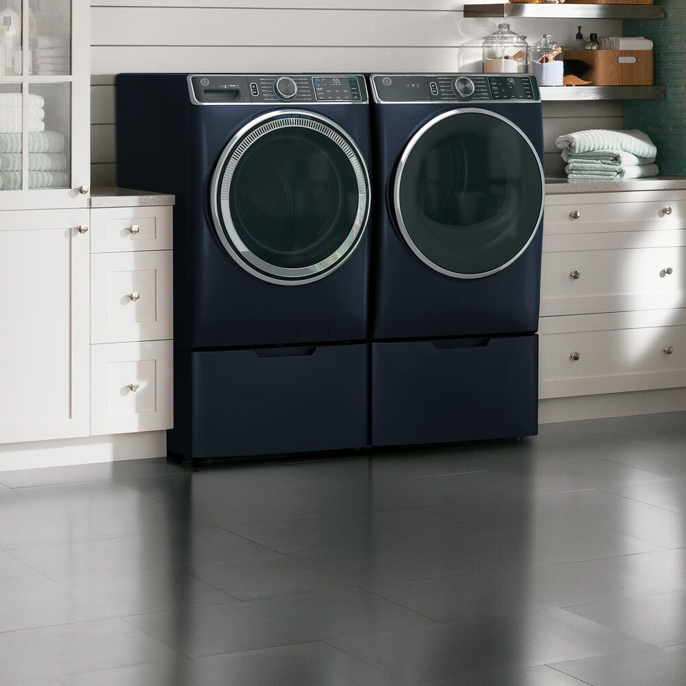 GE Appliances 5 Cu. Ft. Front Load Washer and 7.8 Cu. Ft. Electric