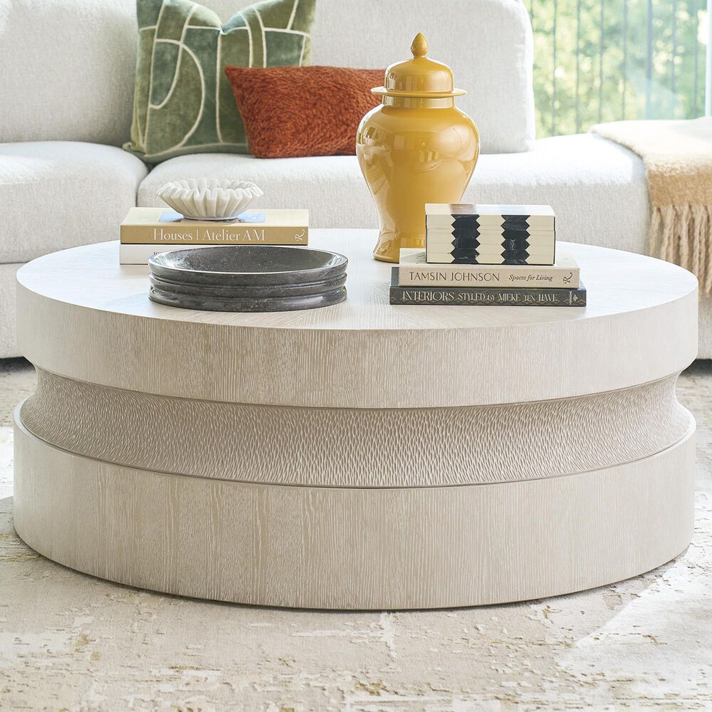 Lexington Home Brands Copa Cabana Bianca Round Cocktail Table in Sea Mist, , large