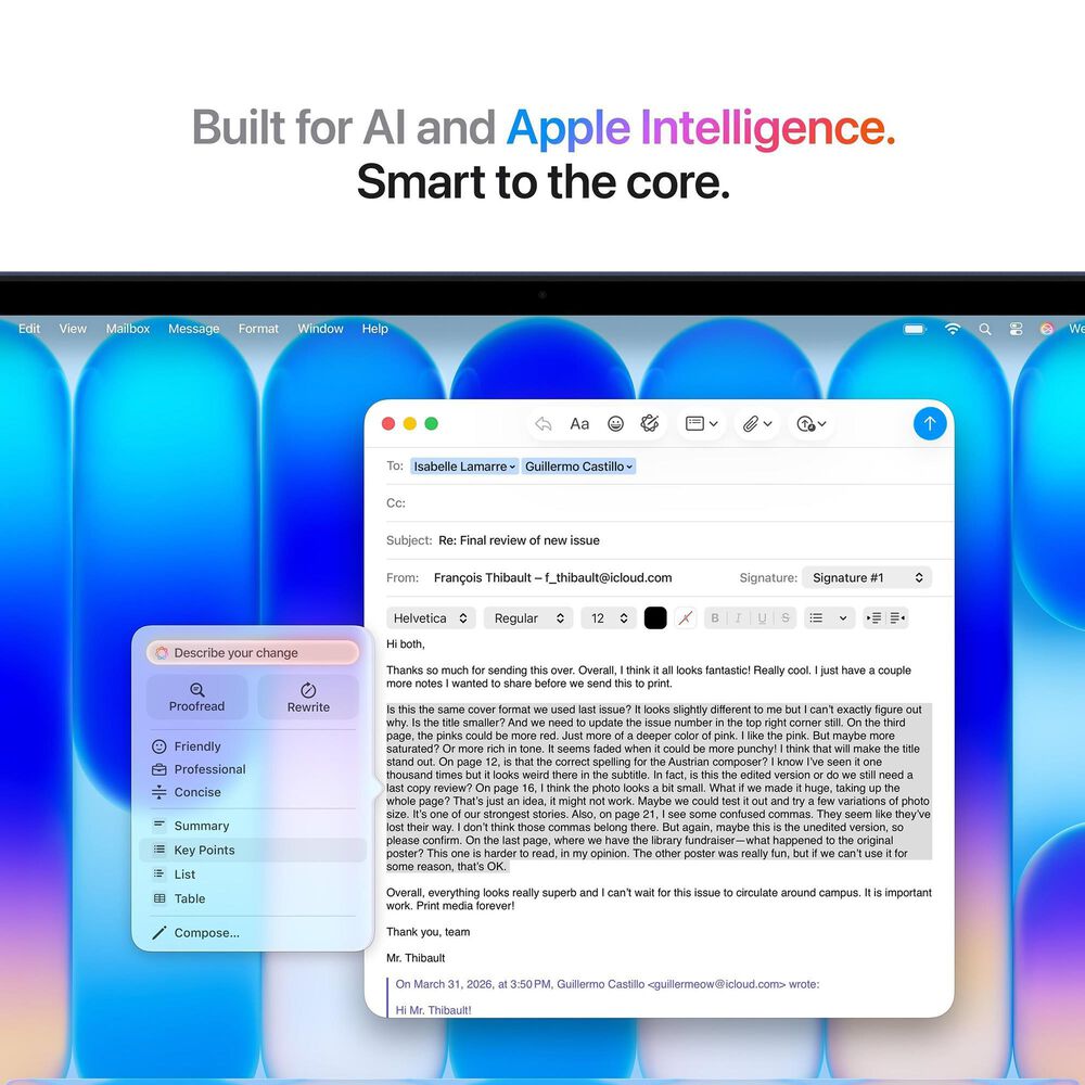 Apple 13" MacBook Neo | Apple A18 Pro Chip - 6-core CPU and 5-core GPU - 8GB RAM - 512GB SSD in Indigo with 3-Year AppleCare+, , large
