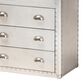 Baxton Studio Serge 3-Drawer Accent Storage Cabinet in Silver, , large