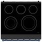 Thor Kitchen Gordon Ramsay 30" Professional Electric Range with Navy Blue Handle Kit in Black, , large