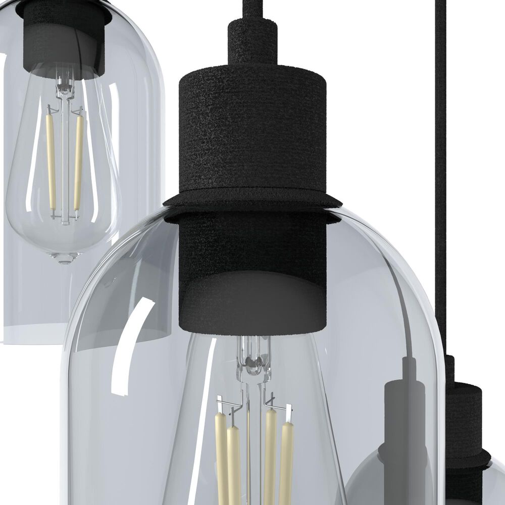 Hunter Lochmeade 3-Light Linear Pendant Cluster in Natural Iron, , large