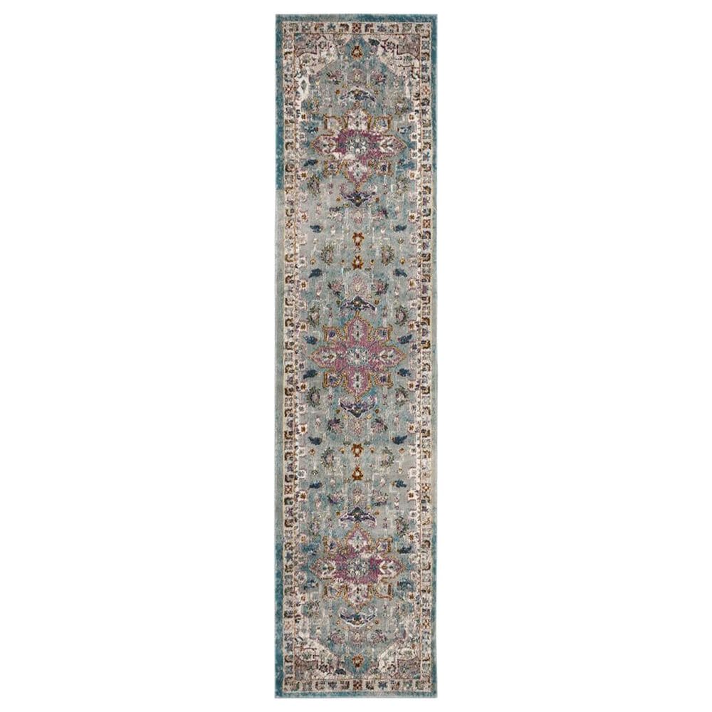 Safavieh Aria 2" x 8" Green and Creme Runner, , large
