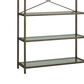 Ashley Bernonly 5-Shelf Bookcase in Antique Bronze and Clear, , large