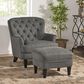 Noble House Tafton Club Chair with Ottoman in Gray, , large
