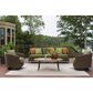 Ashley Horizon Hall Patio Oval Cocktail Table in Brown and Black, , large