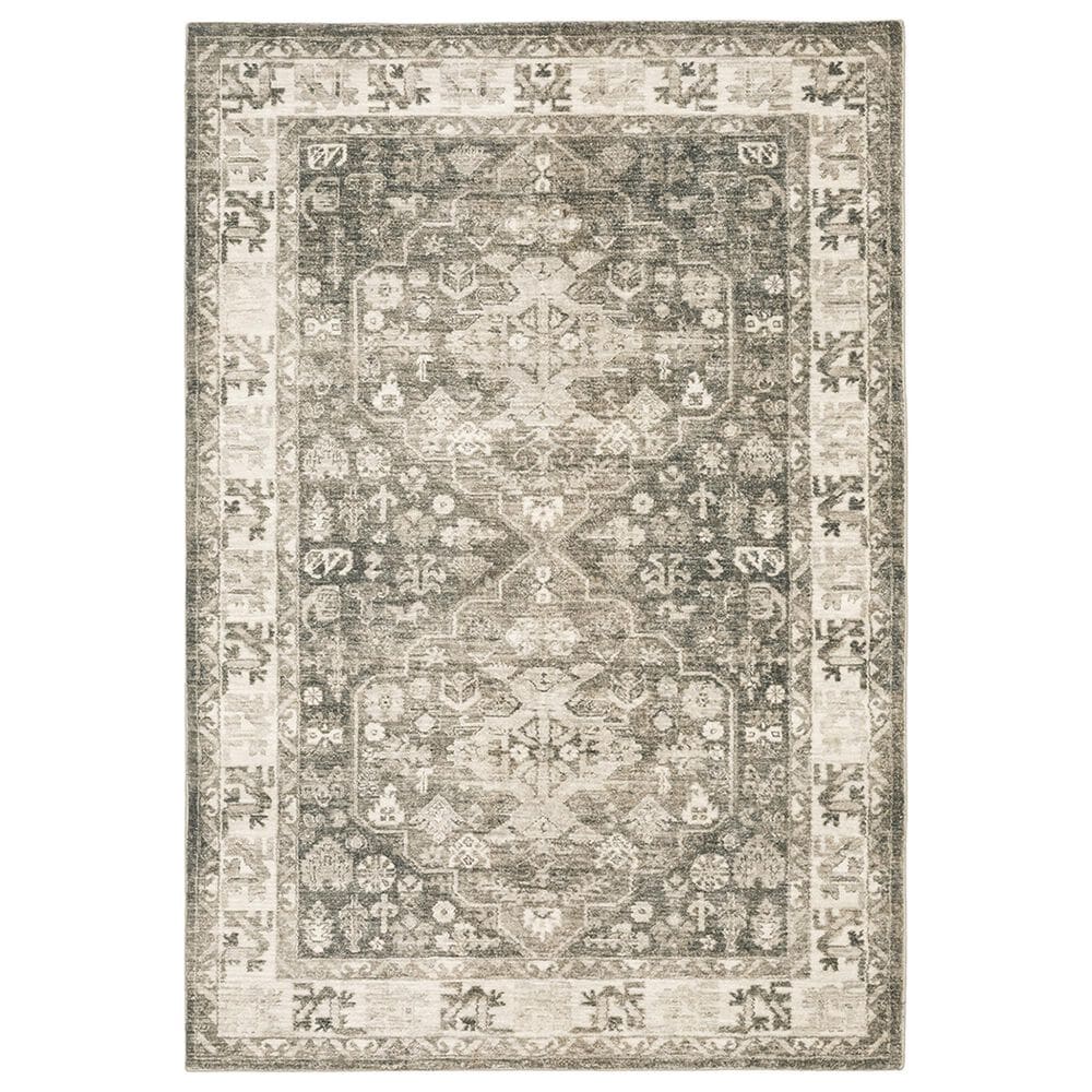 Oriental Weavers Savoy Harland 28105 7"9" x 10" Charcoal Area Rug, , large