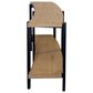 Flair Industries Curved Console Table in Black and Weathered Barn, , large