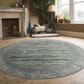 Radici USA Davide Abstract 5"3" Round Green Area Rug, , large