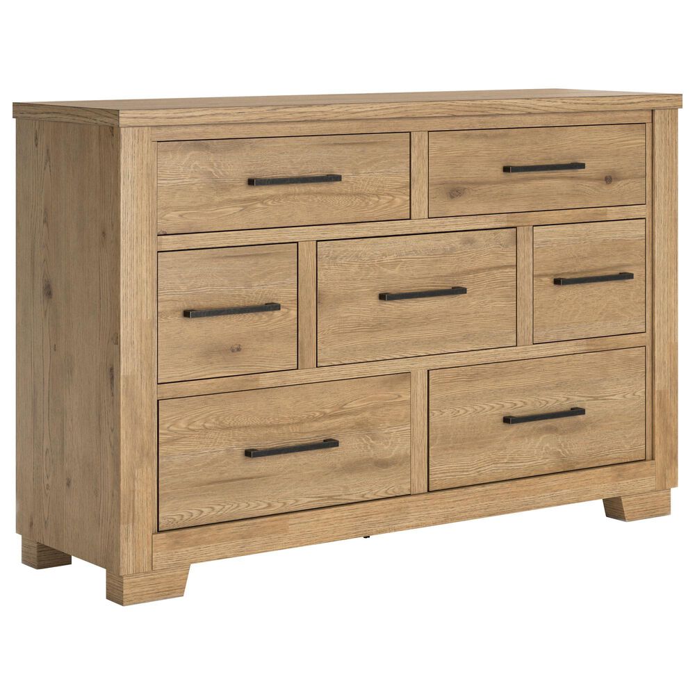 Ashley Galliden Dresser and Mirror in Light Brown, , large